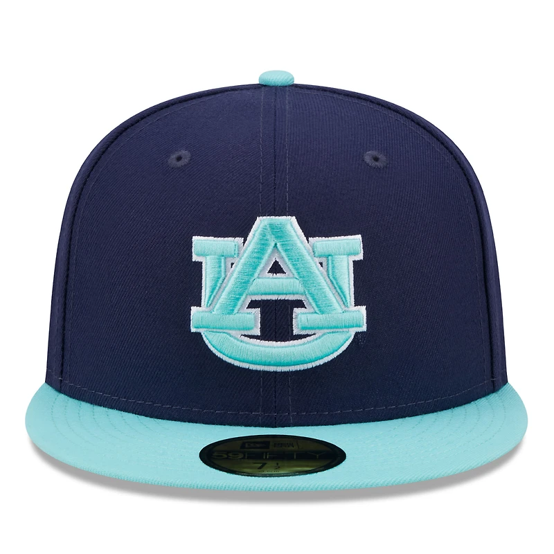 Men's New Era Navy/Light Blue Auburn Tigers 59FIFTY Fitted Hat