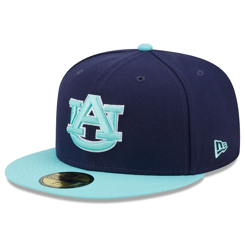 Men's New Era Navy/Light Blue Auburn Tigers 59FIFTY Fitted Hat