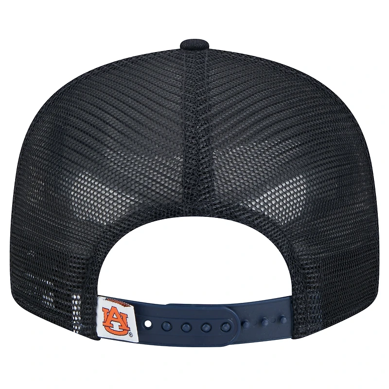 Casquette snapback 9FIFTY Trucker Auburn Tigers de New Era pour homme bleu marine