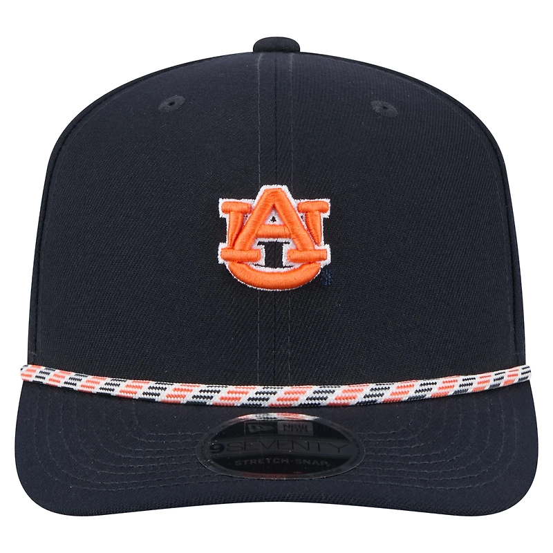 Men's New Era Navy Auburn Tigers Game Day Multi-Rope 9SEVENTY Stretch-Snap Hat