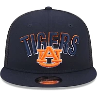 Men's New Era Navy Auburn Tigers Grade Trucker 9FIFTY Snapback Hat