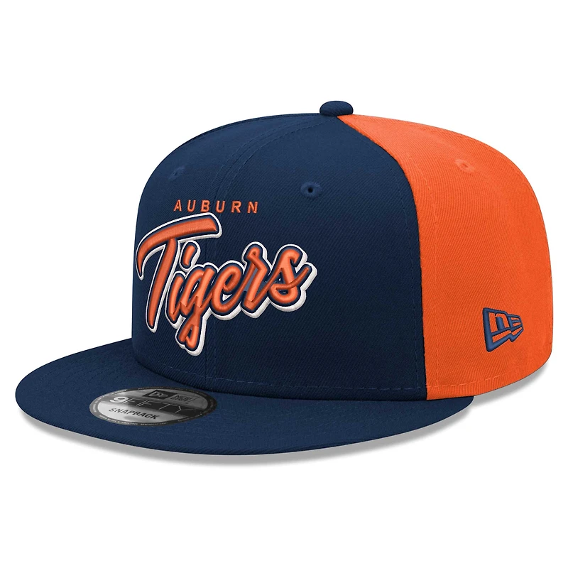 Casquette Snapback Outright 9FIFTY des Tigers Auburn New Era bleu marine pour homme