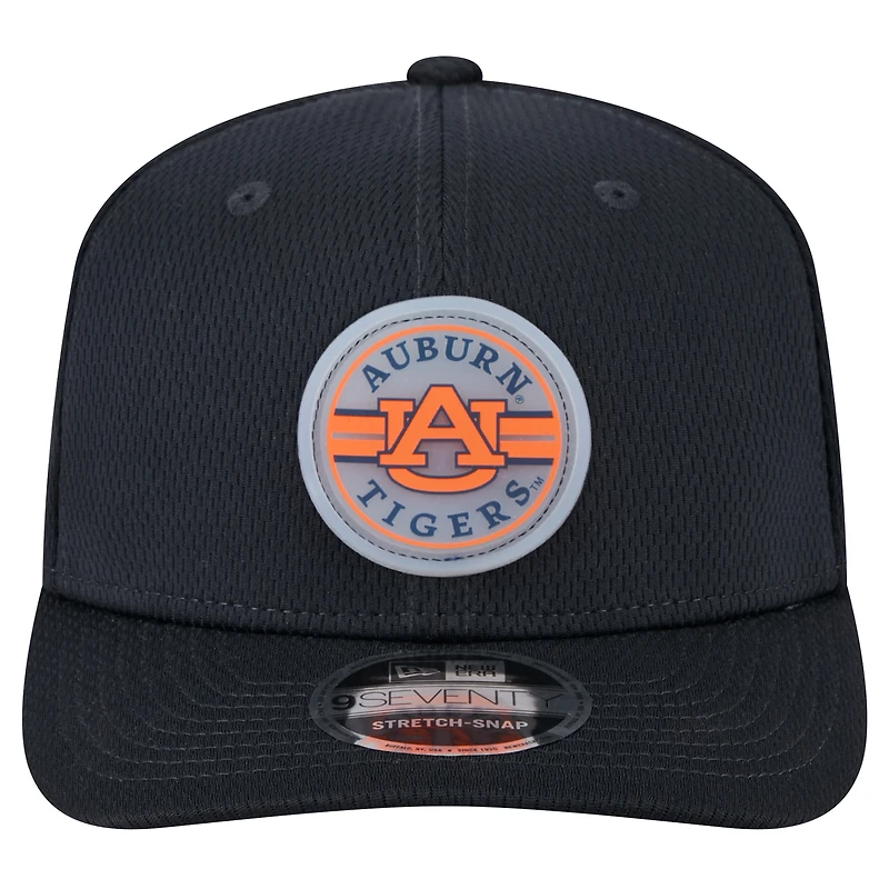 Men's New Era Navy Auburn Tigers Patched 9SEVENTY Stretch-Snap Adjustable Hat