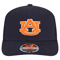 Casquette camionneur extensible à boutons-pression New Era Navy Auburn Tigers Primary 9SEVENTY pour homme