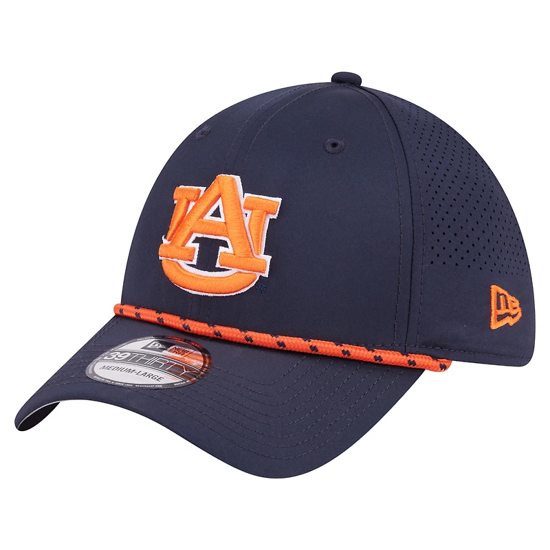 Men's New Era Navy Auburn Tigers Rope 39THIRTY Flex Hat