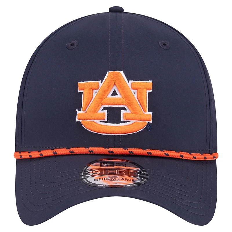 Men's New Era  Navy Auburn Tigers Rope 39THIRTY Flex Hat