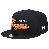 Casquette Snapback 9FIFTY Auburn Tigers Team Script New Era pour homme bleu marine