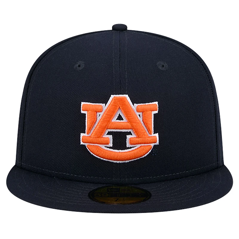 Men's New Era Navy  Auburn Tigers Throwback 59FIFTY Fitted Hat