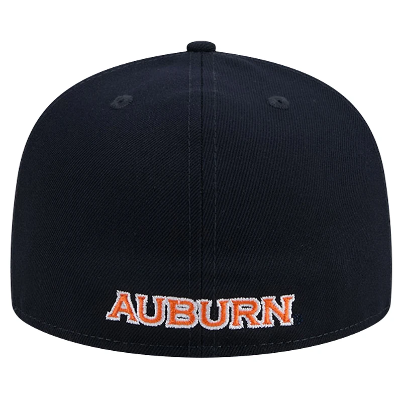 Casquette ajustée bleu marine Auburn Tigers Throwback 59FIFTY New Era pour homme