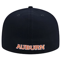 Casquette ajustée bleu marine Auburn Tigers Throwback 59FIFTY New Era pour homme