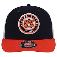Casquette de camionneur Snapback 9FIFTY bleu marine Auburn Tigers Throwback Circle Patch pour hommes New Era