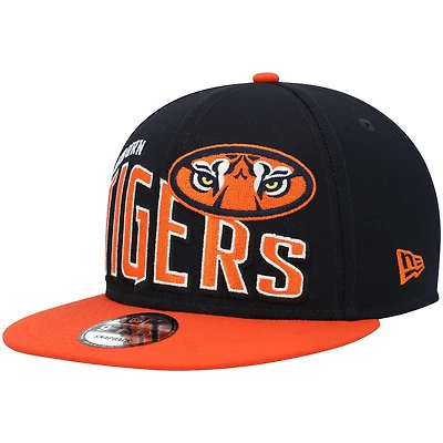 Casquette Snapback 9FIFTY Vintage Wave bicolore bleu marine Auburn Tigers New Era pour homme