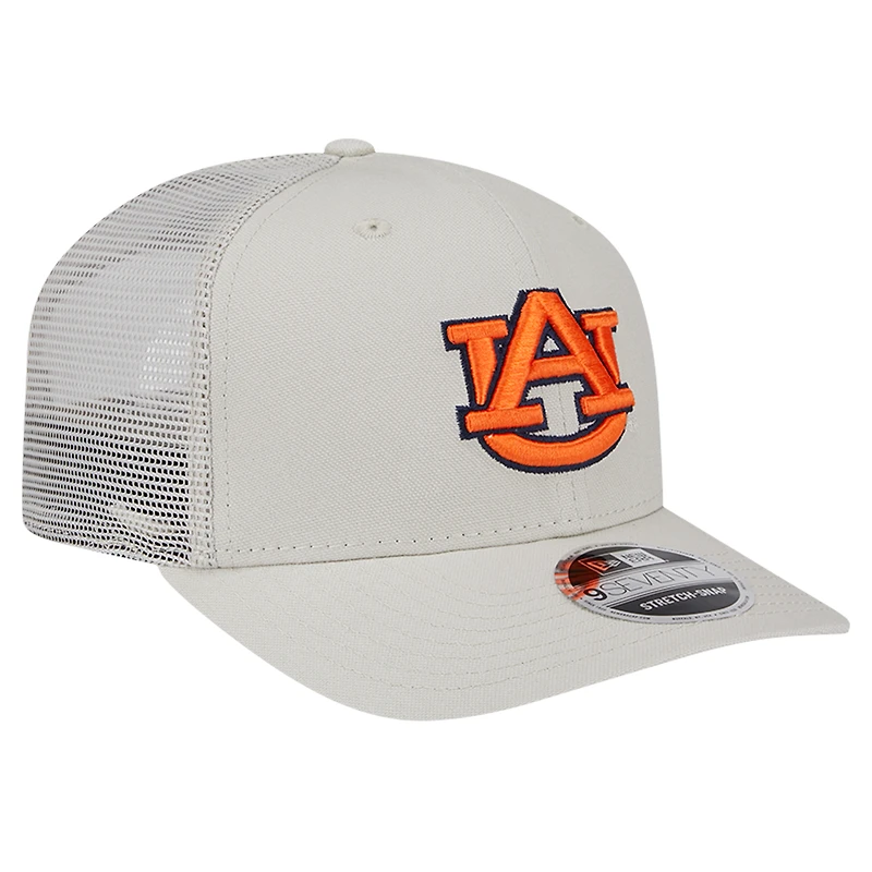 Casquette ajustable extensible en toile 9SEVENTY Stone Auburn Tigers de New Era pour homme