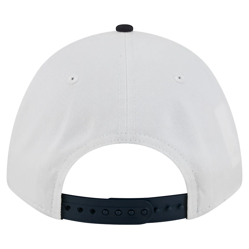 Men's New Era White/Navy Auburn Tigers Arch Two-Tone Rope 9FORTY A-Frame M-Crown Adjustable Hat