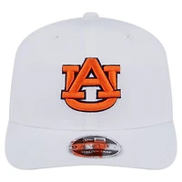 Casquette extensible à boutons-pression New Era blanche Auburn Tigers Perform Vault 9SEVENTY pour homme
