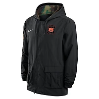 Veste Nike noire Auburn Tigers 2025 NCAA Military Appreciation Full-Snap pour homme