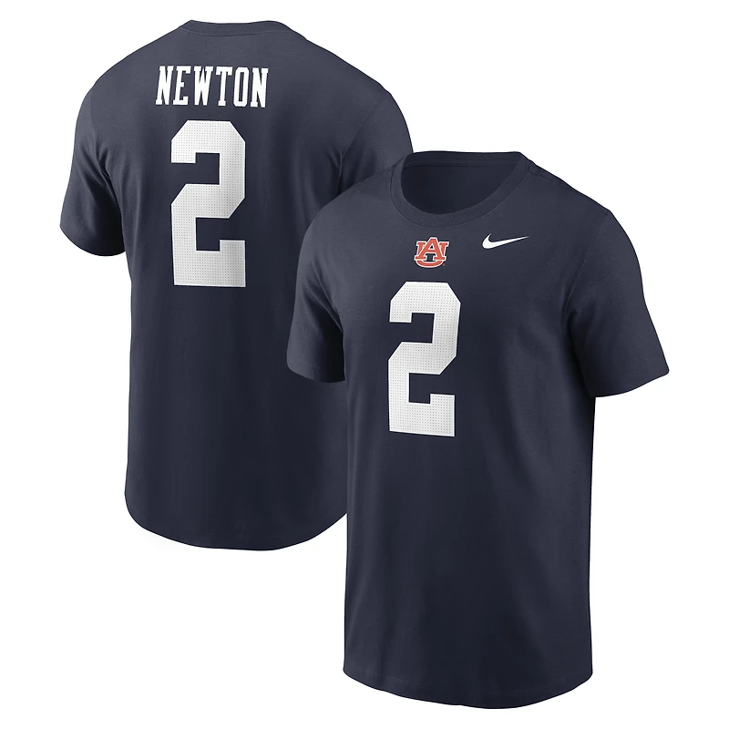 T-shirt Nike Cam Newton bleu marine pour homme avec nom et numéro des Auburn Tigers