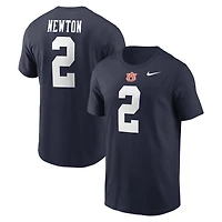 T-shirt Nike Cam Newton bleu marine pour homme avec nom et numéro des Auburn Tigers