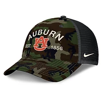 Men's Nike Camo Auburn Tigers 2025 Military Appreciation Rise Trucker Adjustable Hat