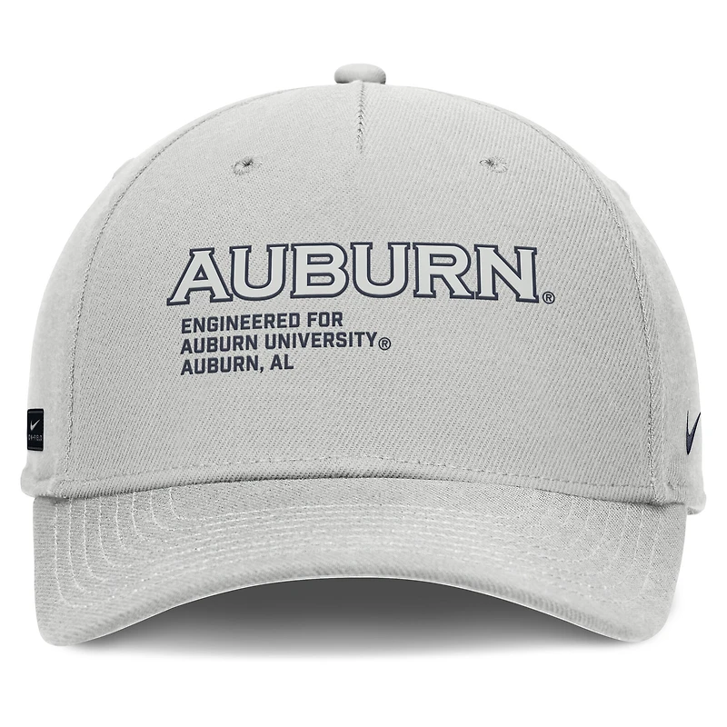 Casquette ajustable Nike grise Auburn Tigers 2025 On-Field Primetime Rise Dri-FIT pour homme