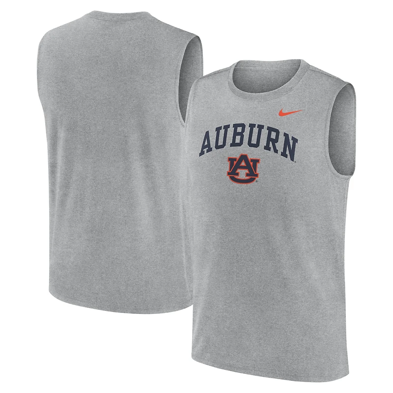 Débardeur Nike Dri-FIT pour homme, gris chiné Auburn Tigers Primetime Legend Arch