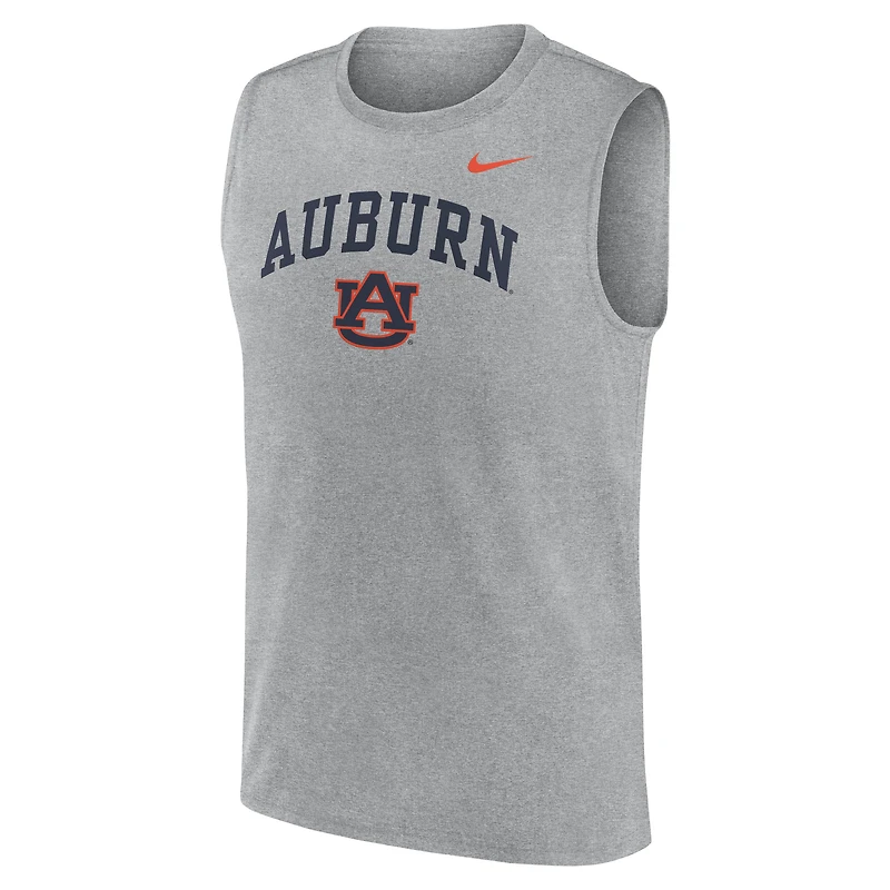 Débardeur Nike Dri-FIT pour homme, gris chiné Auburn Tigers Primetime Legend Arch