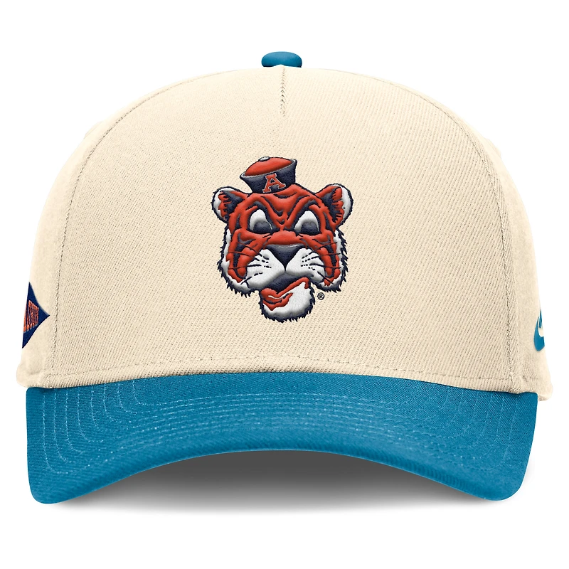 Men's Nike Natural/Light Blue Auburn Tigers Academic Rise Dri-FIT Adjustable Hat