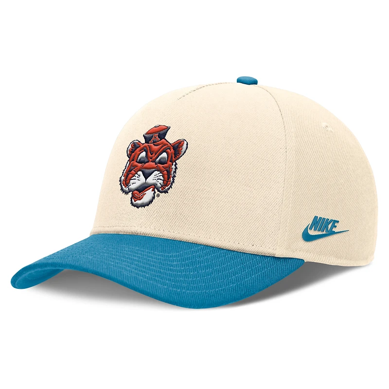 Men's Nike Natural/Light Blue Auburn Tigers Academic Rise Dri-FIT Adjustable Hat