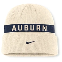Bonnet en tricot à revers Nike Natural Auburn Tigers Peak Primetime Utility pour homme