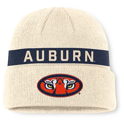 Bonnet en tricot à revers Nike Natural Auburn Tigers Peak Primetime Utility pour homme