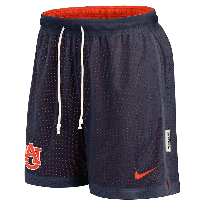Men's Nike Navy/Orange Auburn Tigers Courtside Standard Issue Dri-FIT Reversible Shorts