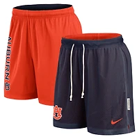 Short réversible Nike Courtside Standard Issue Dri-FIT bleu marine/orange Auburn Tigers pour homme