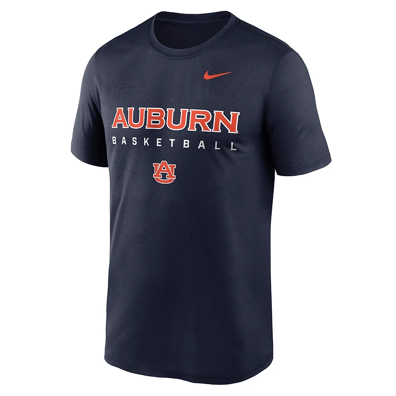T-shirt Nike bleu marine Auburn Tigers 2025 Courtside Basketball Legend Dri-FIT pour homme