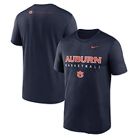 T-shirt Nike bleu marine Auburn Tigers 2025 Courtside Basketball Legend Dri-FIT pour homme