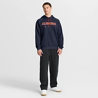 Sweat à capuche Nike bleu marine Auburn Tigers 2025 Courtside Basketball Practice Raglan Dri-FIT pour homme