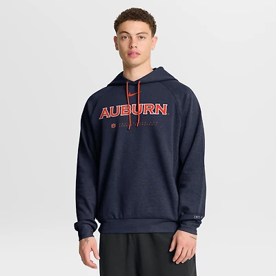 Men's Nike Navy Auburn Tigers 2025 Courtside Basketball Practice Raglan Dri-FIT Hoodie