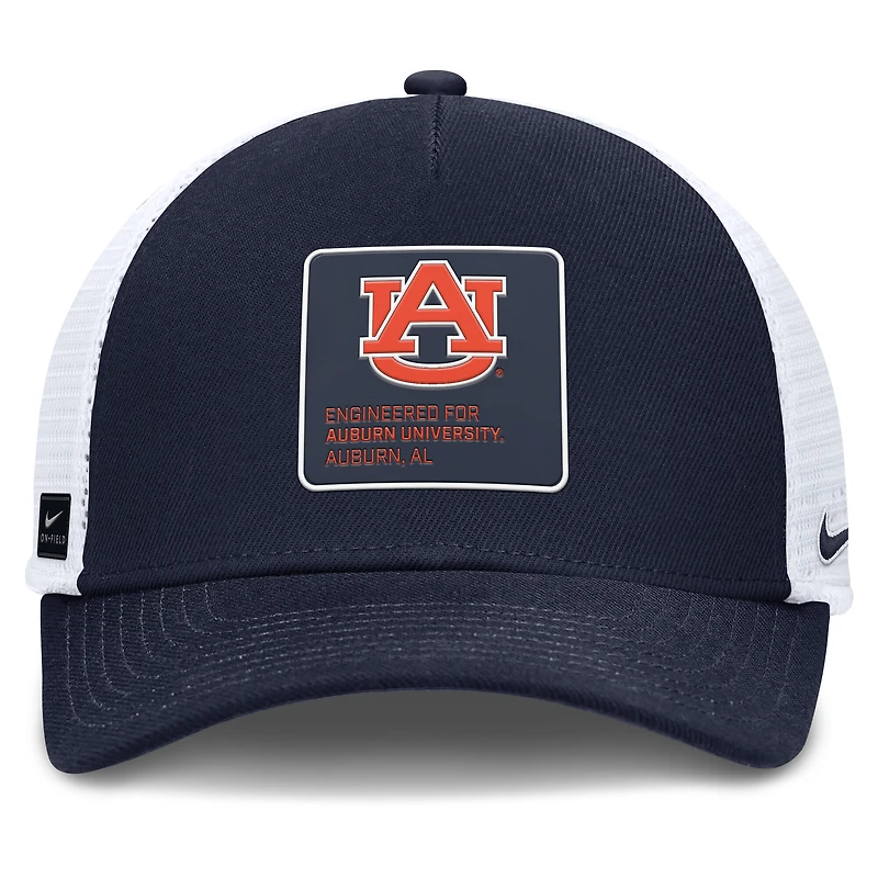 Casquette ajustable Nike Navy Auburn Tigers 2025 On-Field Rise Engineered Dri-FIT Trucker pour homme