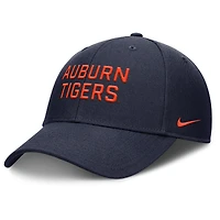 Casquette ajustable Nike Auburn Tigers bleu marine 2025 Sideline Rise pour homme