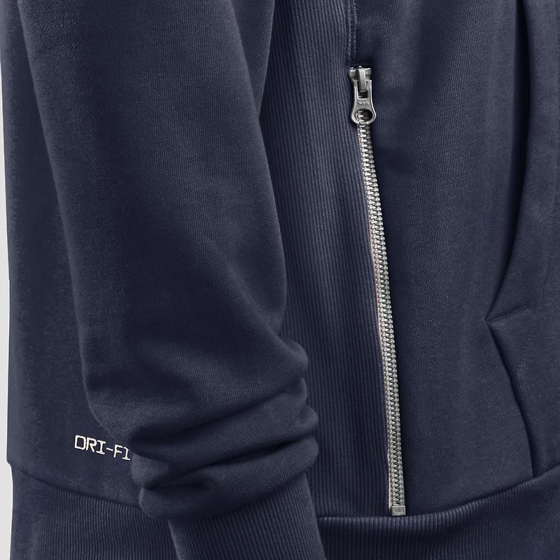 Sweat à capuche Nike bleu marine Auburn Tigers 2025 Sideline Standard Issue Dri-FIT entièrement zippé pour homme