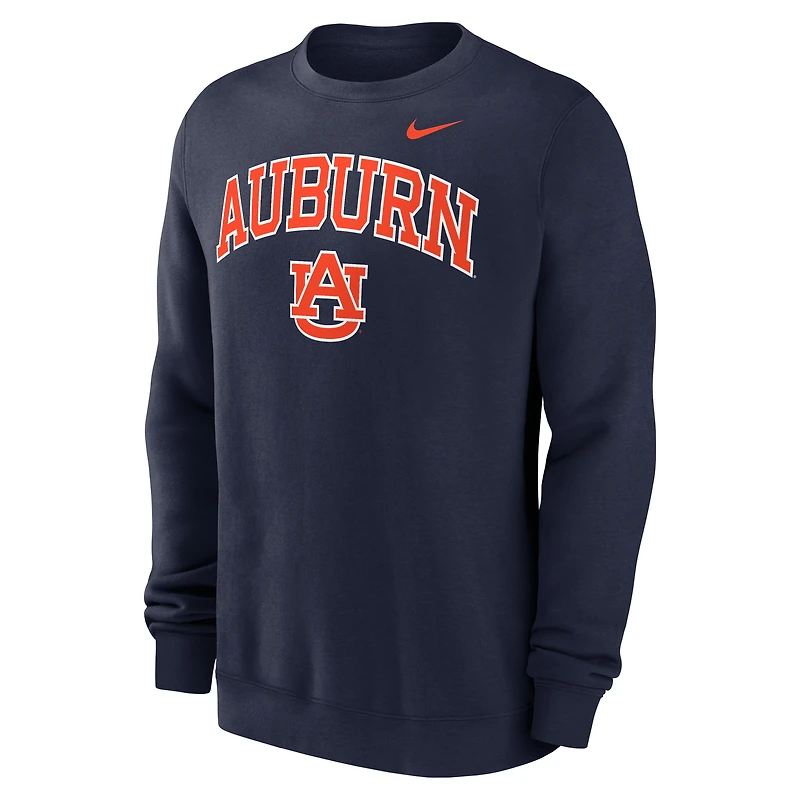 Sweat-shirt Nike bleu marine Auburn Tigers Arch pour homme