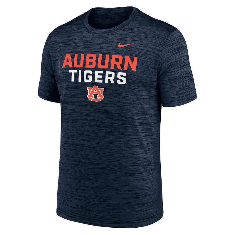 Men's Nike Navy Auburn Tigers Campus Center Stack Velocity Dri-FIT T-Shirt