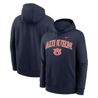 Sweat à capuche Nike Auburn Tigers Club Fleece Arch bleu marine pour homme