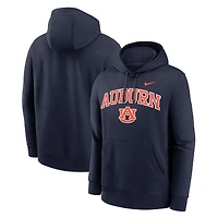 Sweat à capuche Nike Auburn Tigers Club Fleece Arch bleu marine pour homme