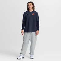 Coupe-vent à manches longues et fermeture éclair quart de tour Nike Auburn Tigers bleu marine pour homme