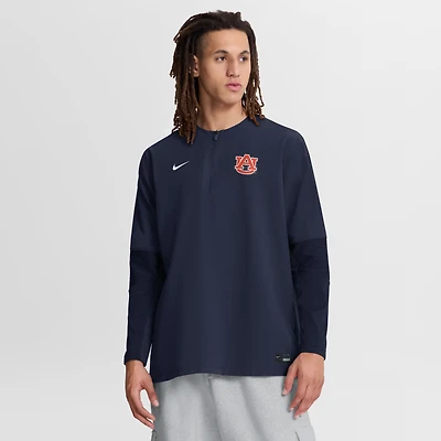 Coupe-vent à manches longues et fermeture éclair quart de tour Nike Auburn Tigers bleu marine pour homme
