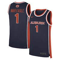 Maillot de basketball réplique Nike Auburn Tigers bleu marine n° 1, War Eagle, pour homme