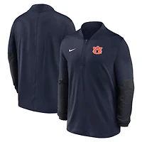 Pull Nike bleu marine Auburn Tigers One Goal Dri-FIT à demi-zip pour homme