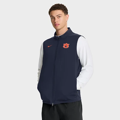 Gilet Nike bleu marine Auburn Tigers Primetime Victory entièrement zippé pour homme