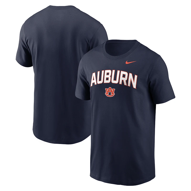 T-shirt Nike bleu marine Auburn Tigers Primetime Arch Stack pour homme