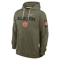 Men's Nike Olive Auburn Tigers 2025 Military Appreciation Standard Issue Dri-FIT Hoodie